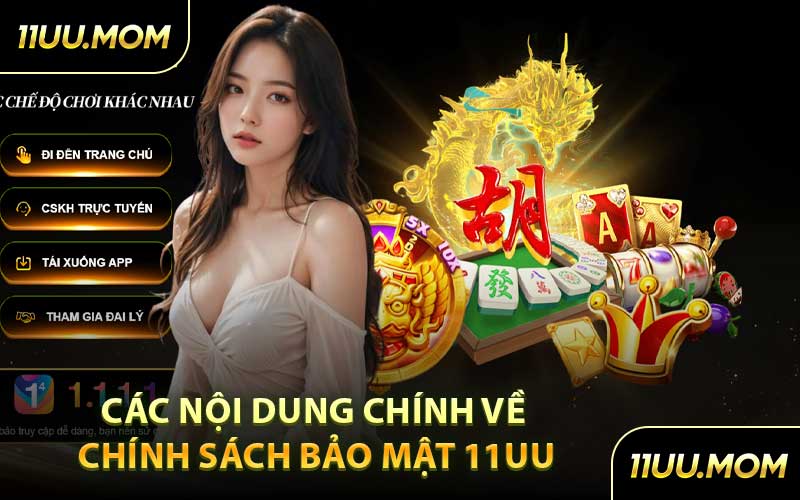 Các Nội Dung Chính Về Chính Sách Bảo Mật 11UU
